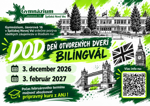 Pozvánka na Deň otvorených dverí stredných škôl v meste Spišská Nová Ves.